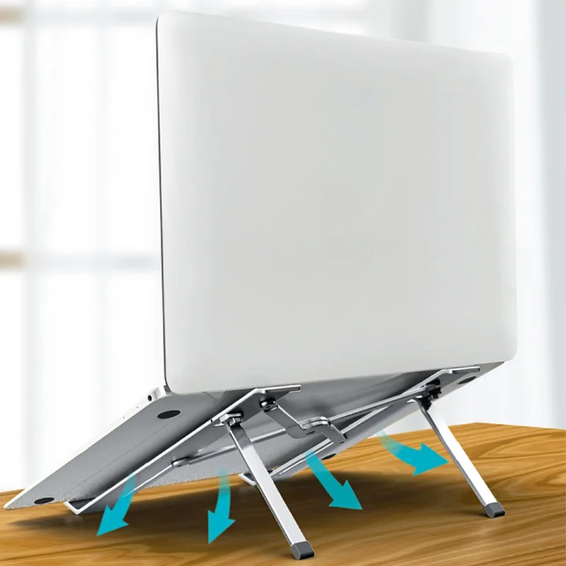 Портативная подставка для ноутбука, складная подставка для ноутбука Macbook Air Pro retina, подставка для ноутбука из алюминиевого сплава, охлаждающий кронштейн для компьютера