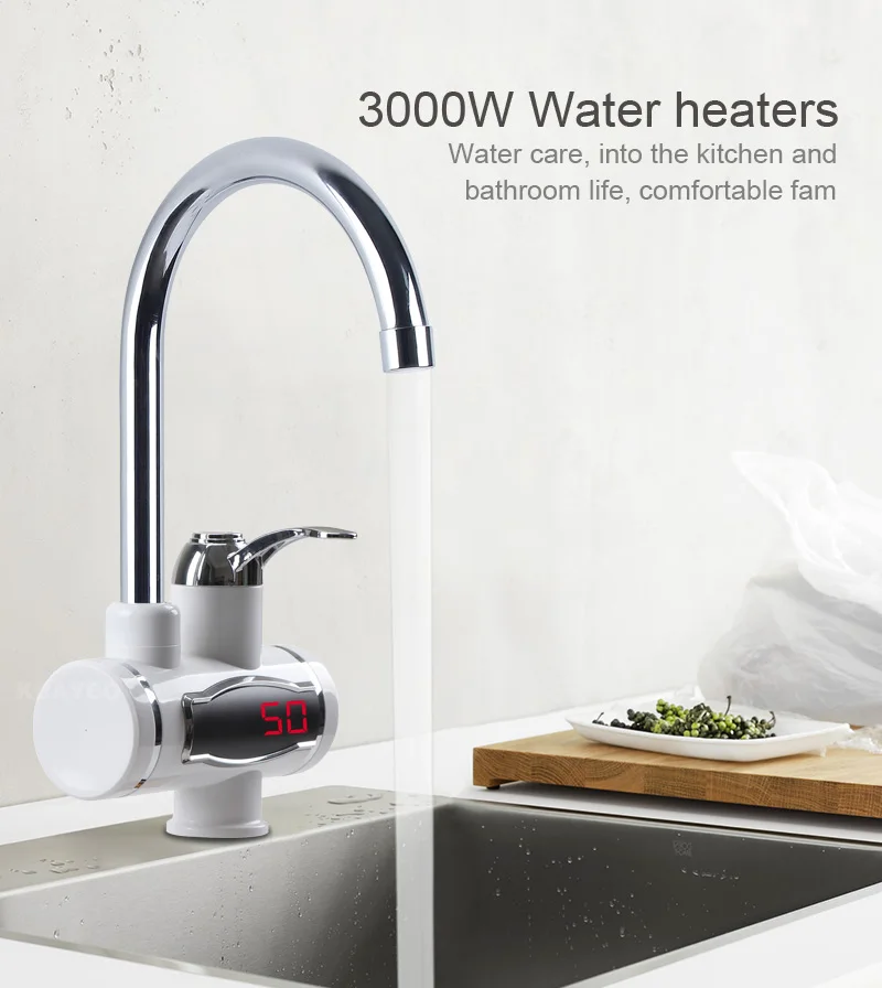 3000 Вт горячая и холодная вода кран Электрический водонагреватель мгновенный Tankless водонагреватель под let кухонная раковина водонагреватель