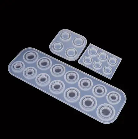 

1PC Flat and Diamond Rings Collection Silicone UV Jewelry Molds Pendant Jewelry Tools UV Resin Mold Jewelry Accessories