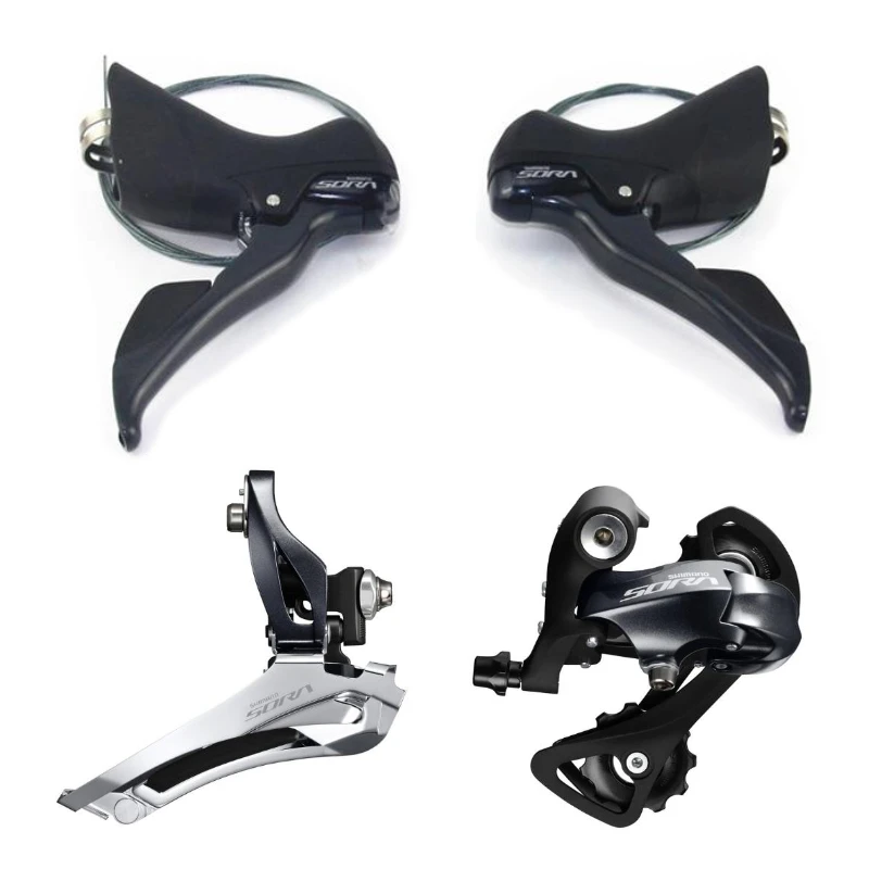 shimano R3000 Groupset ST+FD+RD Front Derailleur REAR DERAILLEUR Shifter LEVER SORA R3000 Derailleurs ROAD Bicycle