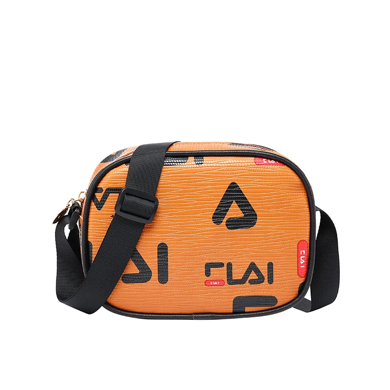 

[Sheng chuang Beauty] Printed Wide-Strap Oblique Bag WOMEN'S Bag 2020 on New Style Trend Line Versatile Shoulder Square Sling Ba