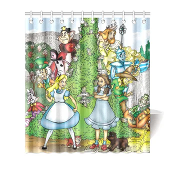 

New Arrival Bath Shower Curtain Custom OZ VS Wonderland Fabric