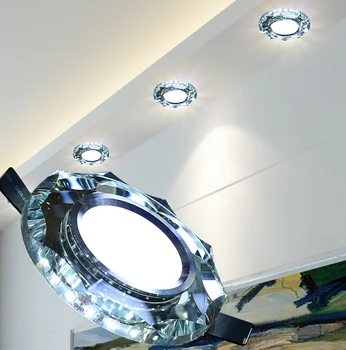 

Crystal downlight 3w spotlight embedded living room ceiling hole lamp ultra-thin led ceiling lamp home hole lamp