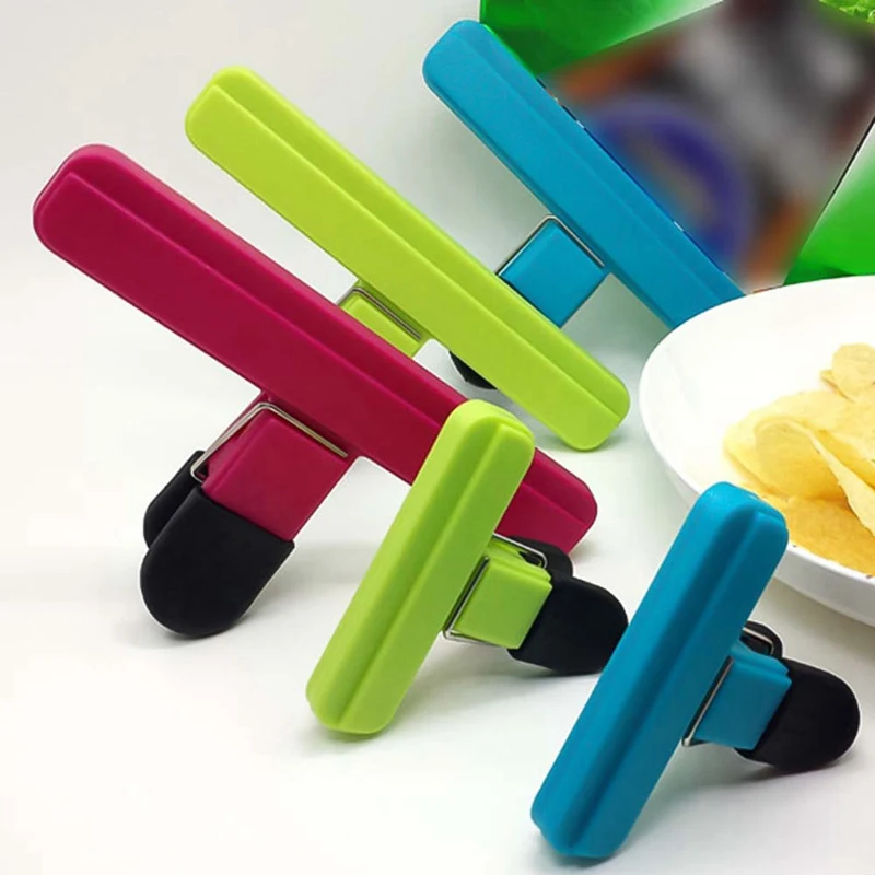 4Pcs/Set Plastic Bag Sealing Clip Universal Food Food Sealing Clip Creative Fresh Moisture-Proof Snack Clip Tea Bag Mouth Clip