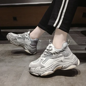 

Sneakers Women 2019 New Women Shoes Platform Casual Shoes Fashion Breathable Woman Casual Shoes Students running shoes E18-55