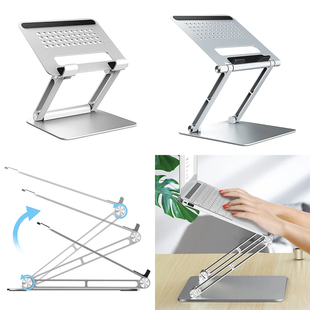 Opvouwbare Aluminium Laptop Stand Beugel Laptop Houder Laptop Houder Voor Pc Notebook Legering Base Warmteafvoer Anti Slip Stand