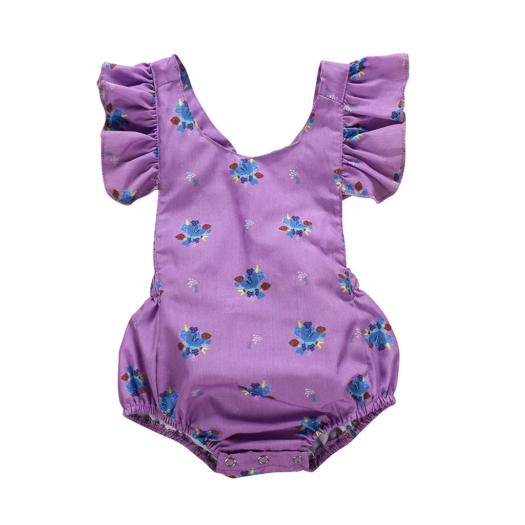 Костюмы для девочек боди Infantil одежда для малышей Боди без рукавов детский цветочный принт милые модные комбинезоны для новорожденных боди