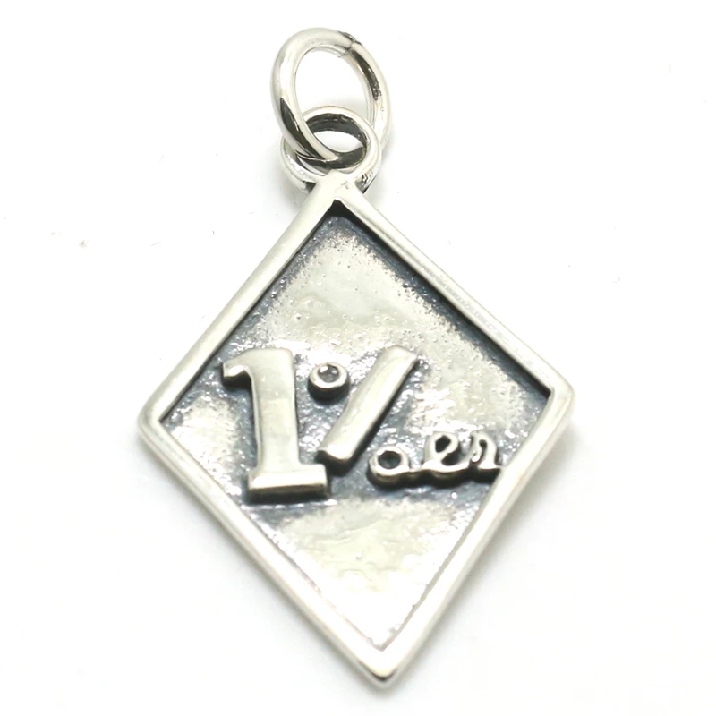 Mens Boys 925 Silver Cool Biker 1%er Pendant newest | Украшения и аксессуары