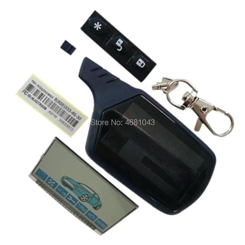 Pantalla lcd A91 Pines de Metal + llavero LCD cubierta del cuerpo para Starline rusa A91 lcd Control remoto sistema de alarma para coche bidireccional