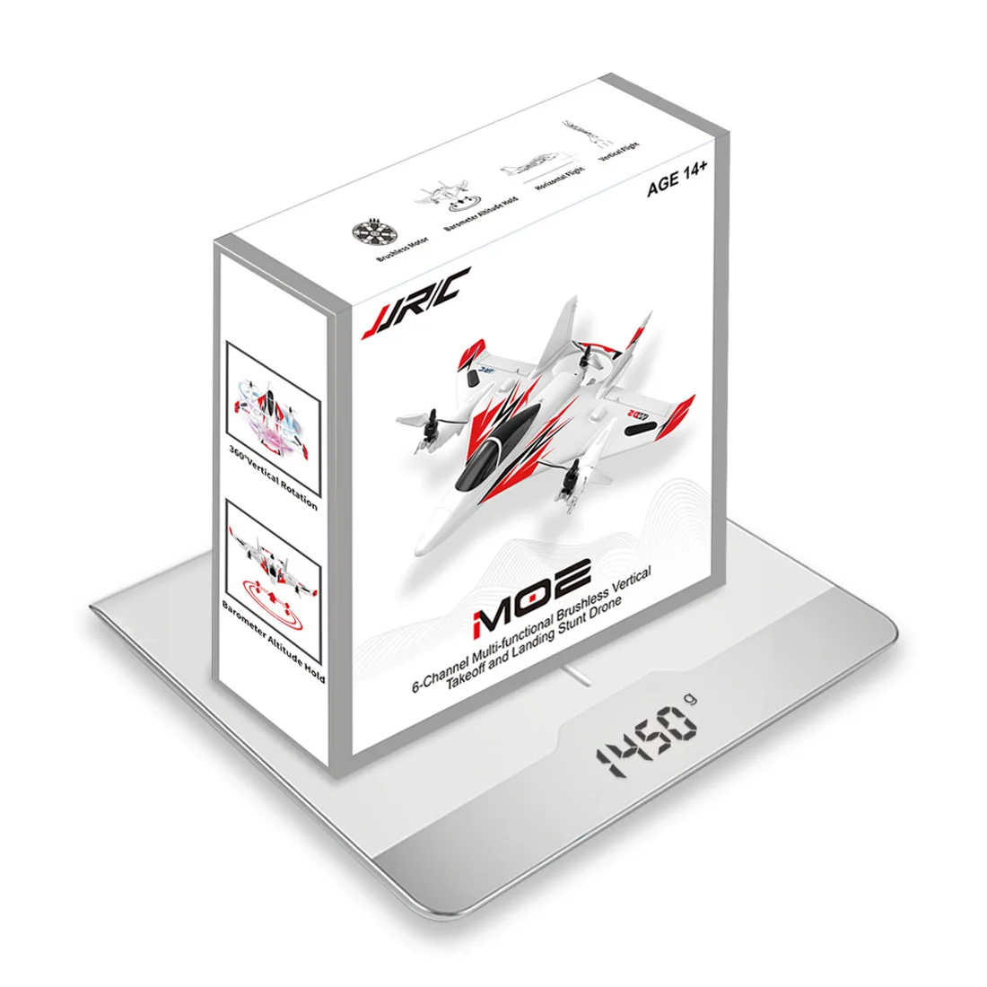 HOBBYINRC M02 2,4G 6-Axis Gyro бесщеточный двигатель Vereticl полет трюк самолет дистанционного Управление крыла самолета-красный