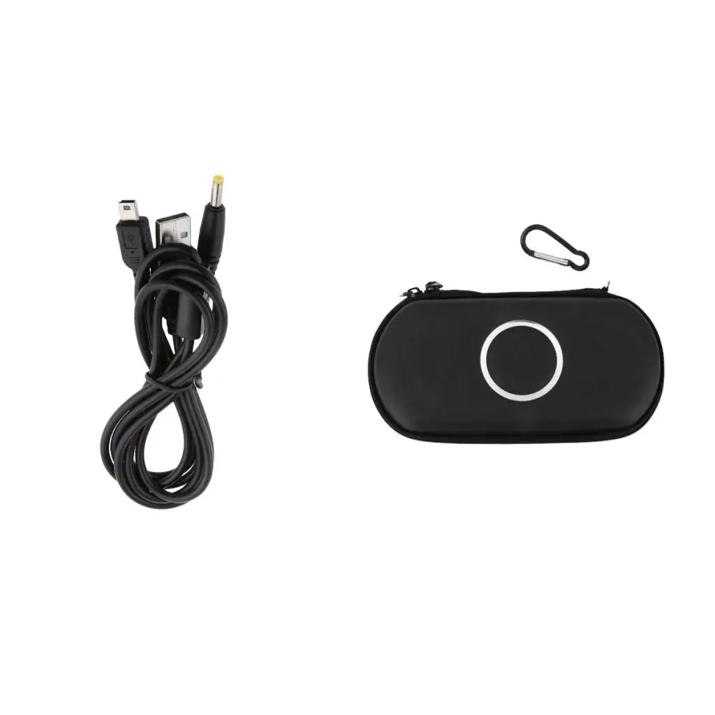 Waterproof Case Pouch W/ Memory Stick Pocket & 2in1 USB Charging Cable For SONY PSP 1000/2000/3000