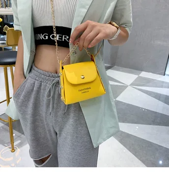 

Summer Mini Bag 2020 New Milk Tea Color Crossbody Bag Female Wild Ins Chain Small Square Bag Shoulder Bag