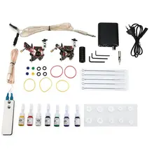Полный набор для татуировки иглы 2 пулемёта источник питания цветные чернила советы поставка игла ручки наконечники татуировки аксессуары