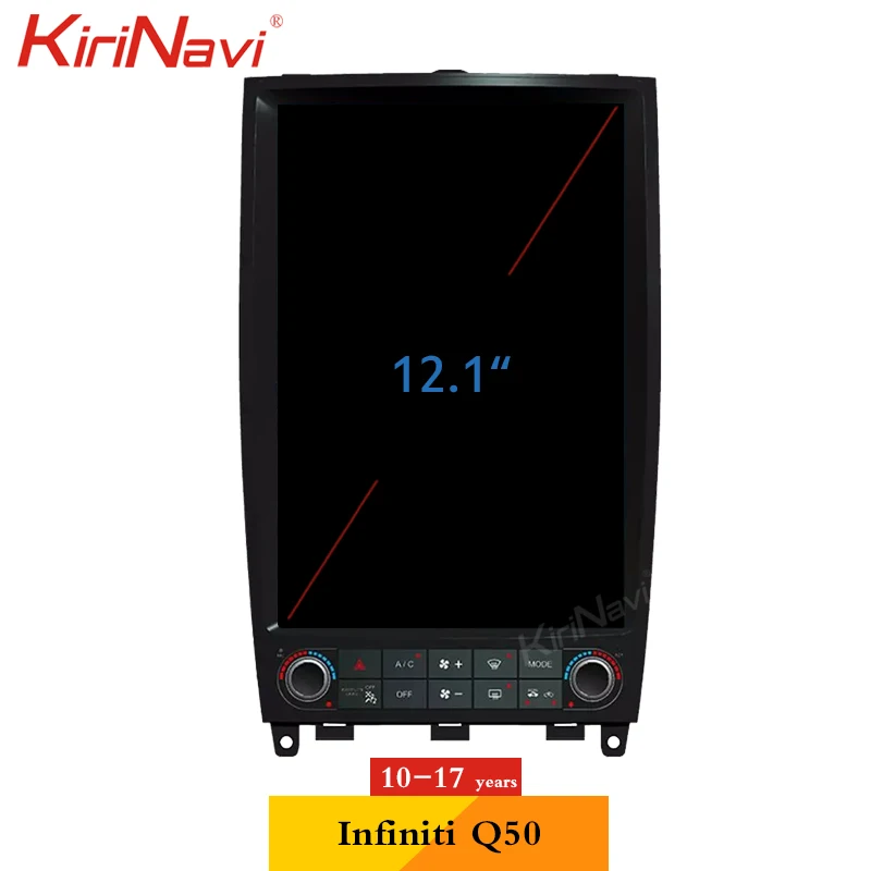 KiriNavi вертикальный экран Tesla стиль 12," Android 8,1 Автомагнитола для Infiniti Q50 Q50L EX25 автомобильный Dvd Мультимедиа gps навигация 4G