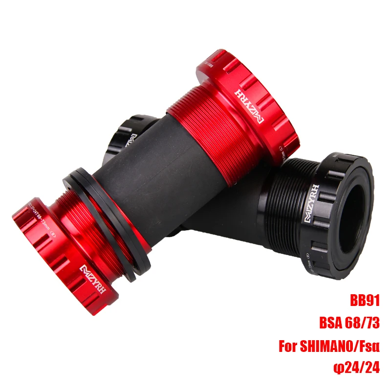 

BB91 MTB Road Bike External Bearing Bottom Bracket Bicycle Axis Thread Type 68 73 mm Bicycle BSA68 Parts Prowheel 24mm Crankset
