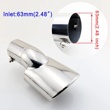 

Chrome Parts Fit For Honda Civic 10th 2016 2017 Accessories Rear Muffler Tail Exhaust Pipe Tip Tailpipe Cover Decoration