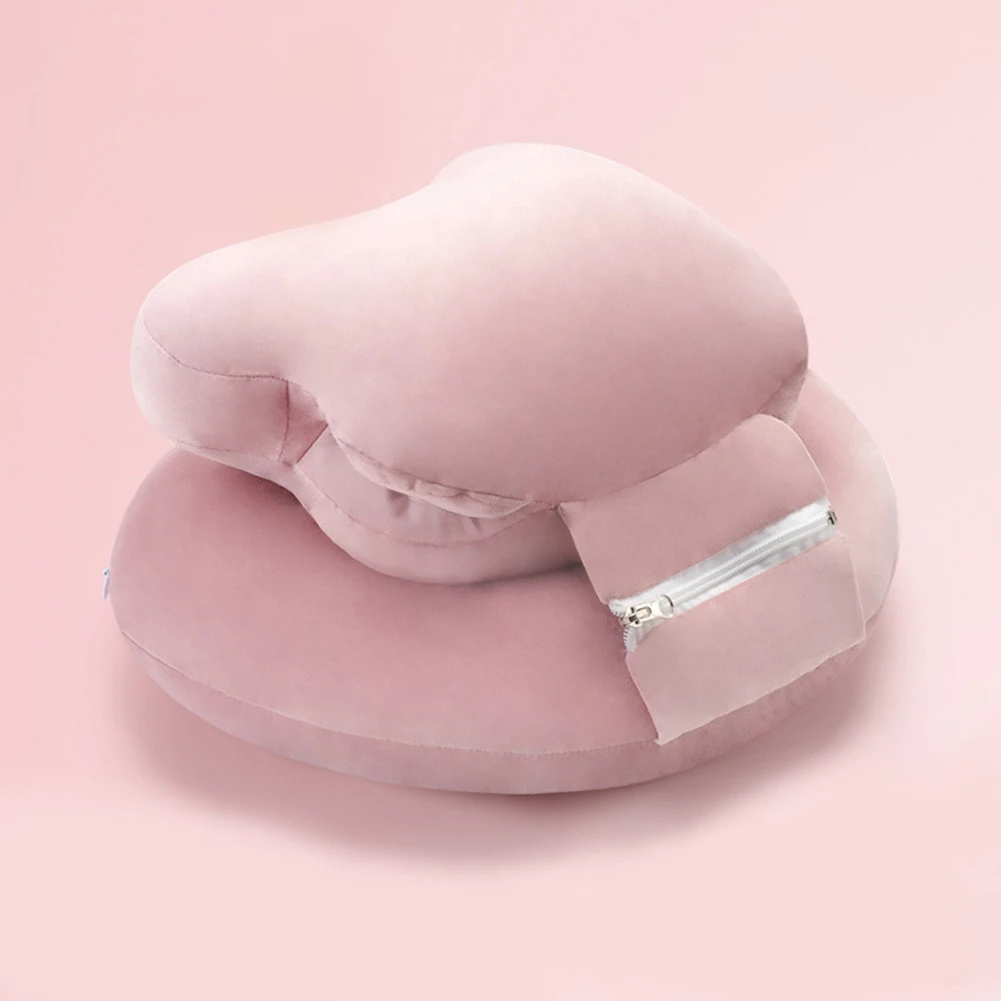 2 in 1 U Shape Detachable Portable Travel Neck Support Pillow Cushion Headrest