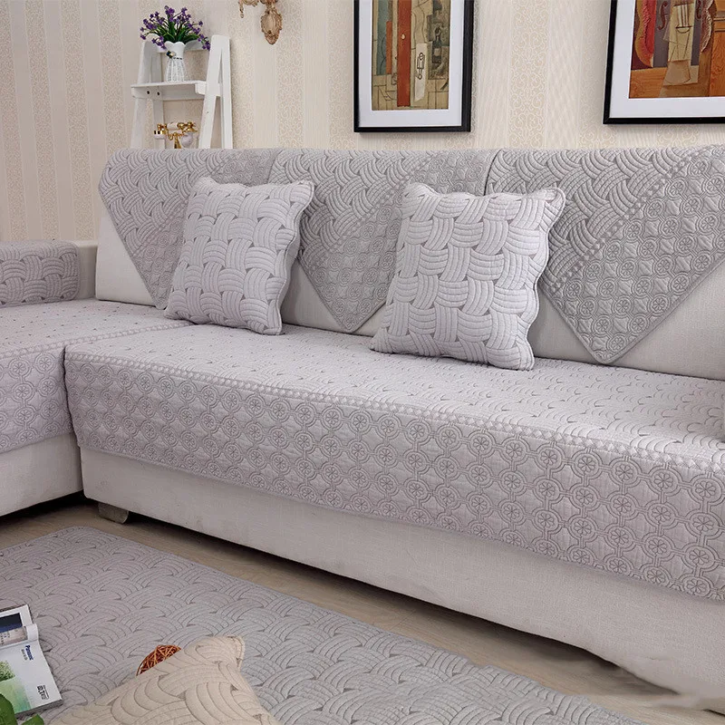 

2019 New Cotton Sofa Covers Sofa Towel Plaid Four Seasons Couch Cushion European Slipcovers For Living Rooms Textiles Almofadas