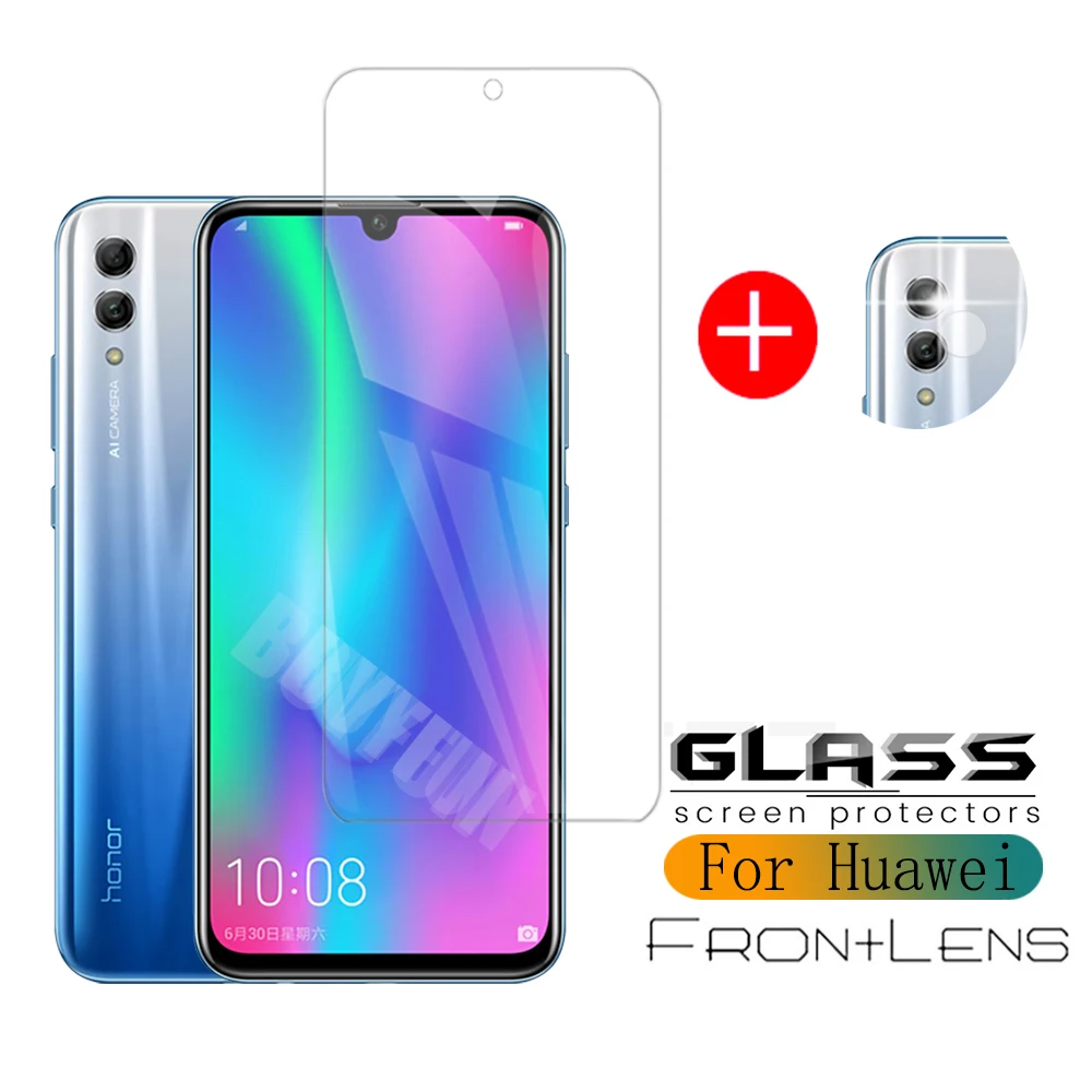 2в1 Премиум Закаленное стекло для Huawei Y9 2019 Защитная пленка экрана Prime объектива