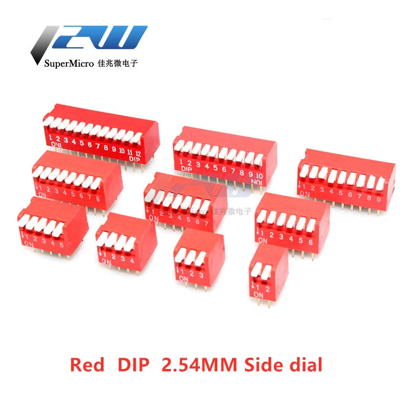 5 шт. модуль переключателя слайдера 1 2 3 4 6 7 8 10pin 27/2 54 мм DIP/SMD|Соединители| |