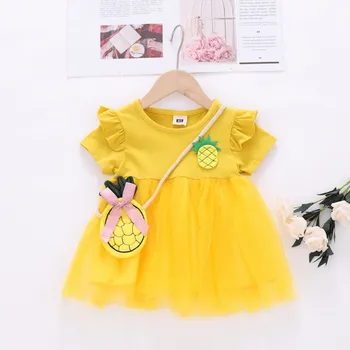 

Summer Girl Dress Kids Children Dress Girls Short Sleeve Mesh Dress Soft Cotton Summer Princess Dresses Baby Girls Clothes