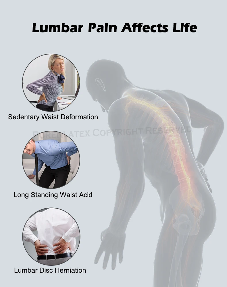 Description Picture 4 of itemPurenLatex Memory Foam Orthopedic Bedding Pillows Waist Back Support Cushion Slow Rebound Pressure Pillow for Pregnant Women