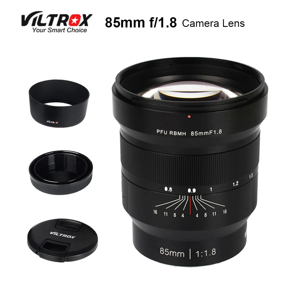 VILTROX 85 мм f/1 8 Полнокадровый ручной объектив с фиксированным фокусом F1.8 для камеры