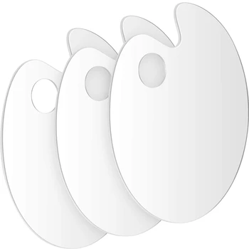 

3 Pack Clear Paint Palette Acrylic Paint Tray Art Palette for DIY Art Craft Painting(9.8 x 5.9 Inch)