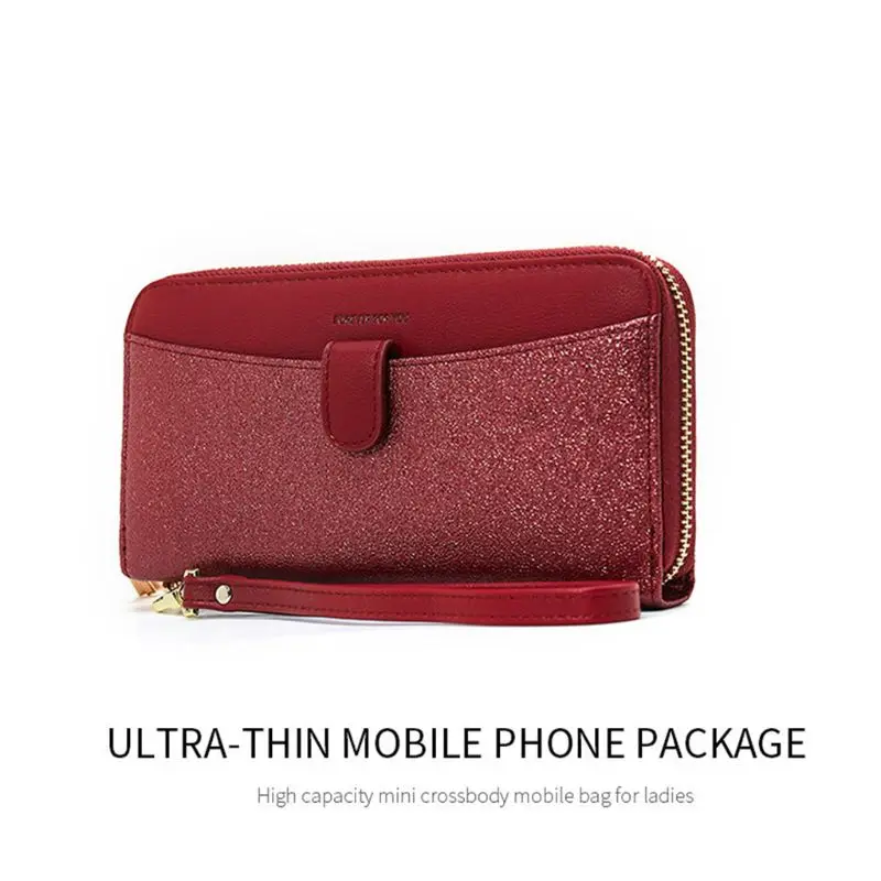 THINKTHENDO Women Clutch Solid Color with Wristlet Simple Fashion Ladies Purse Long Wallet