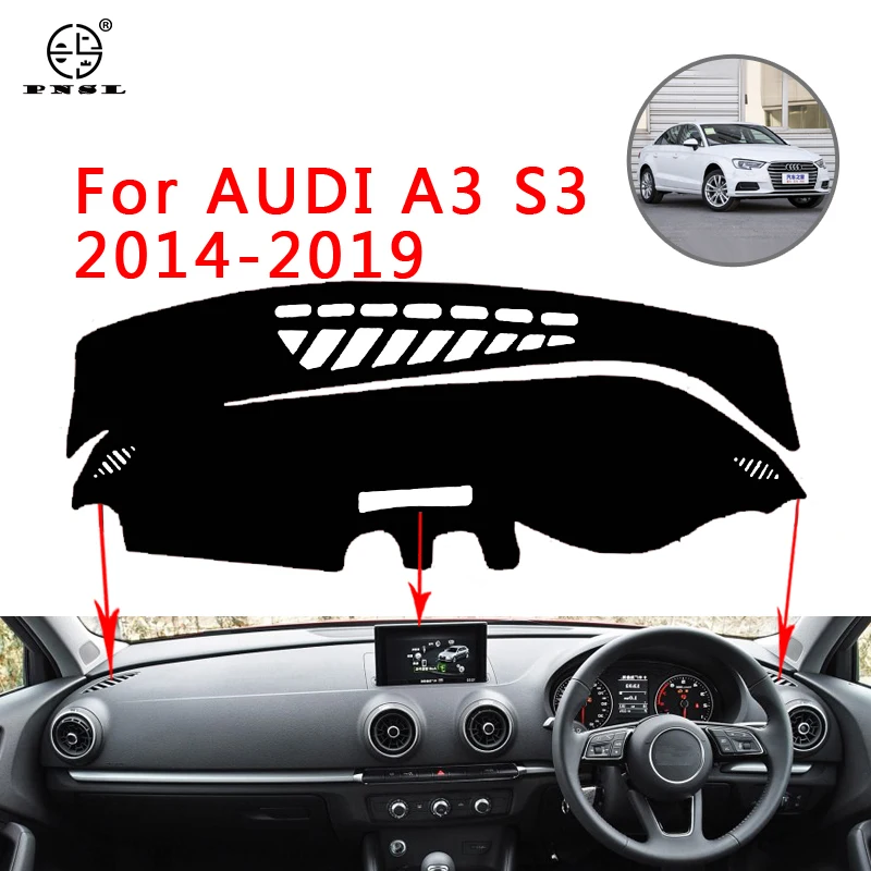 PNSL коврик для приборной панели автомобиля Audi A3 8V 2014 2015 2016 2017 2018 защита от солнца