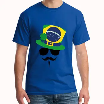 

Fashion brazil go mustache fan t shirt tee gents 3xl 4xl 5xl cotton tee top
