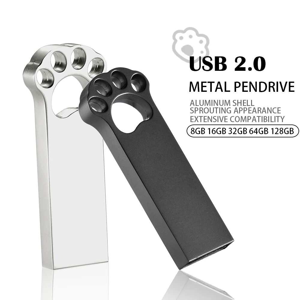 JASTER USB FLASH DRIVE Bear Claw Metal, USB 128GB 64GB 32GB 16GB 8GB 4GB 128MB - Image 4