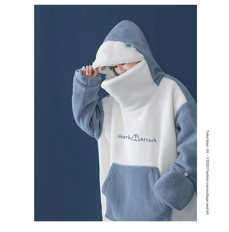 Christmas 2022 Oversized Hoodie Couple Outfit Lambswool Oversized Jacket Women Loose and Funny Clothes for Girl Kpop Warm Hoodie