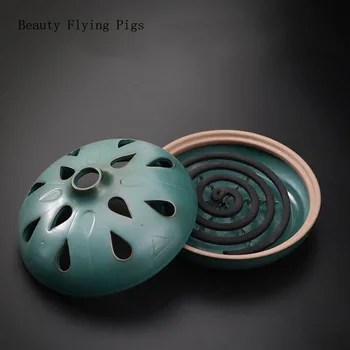 

Direct new product extra large mosquito scented furnace ceramic creative home indoor bedroom incense scented incense burner