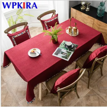 

Nordic style Linen Tablecloth Rectangle Kitchen Dining Table Cover Cloth Waterproof Jacquard Christmas Tablecloth New ZB-AD523