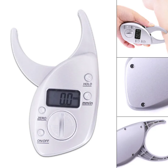 Body Fat Caliper Monitors Electronic Digital Display Skin Muscle Tester Body Fats Analyzer Tape Measure Pack KH889