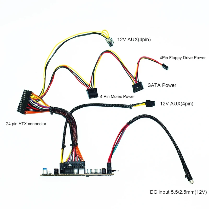 Dc в Atx блок питания Dc в Dc 12 В 300 Вт 24Pin Psu переключатель для компьютера