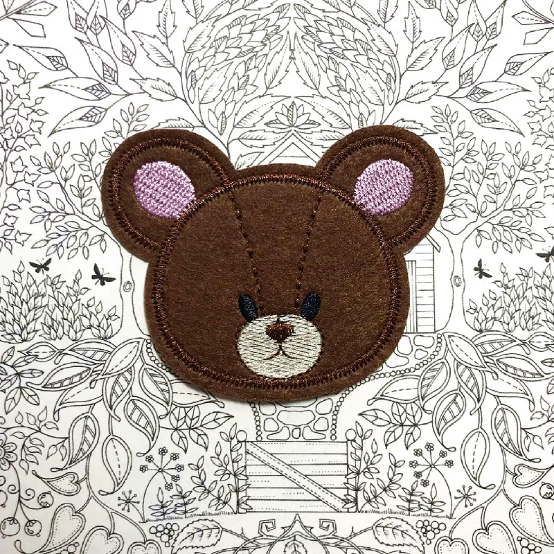 Кофе с животным принтом медвежонка вышитые нашивки на костюм патч DIY Одежда Утюг