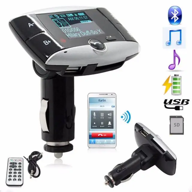 Bluetooth FM Transmitter Car Kit Cigarette Lighter MP3 Music Player USB Car MP3 Player Radio USPS MP3 ransmitter Modulator