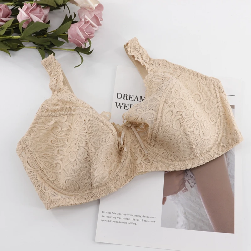 B3-Nude PairFairy, сексуальный кружевной бюстгалтер с цветами, женское нижнее белье, хлопковое нижнее белье с подкладкой, бюстгальтер с регулируемыми бретельками, Sheer BH 34E 36E 38E 40E 42E 44E - Цвет: B3-Nude