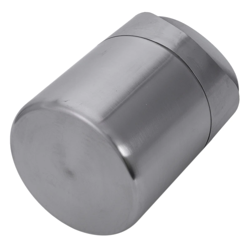 Stainless Steel 1.5L Mini Worktop Kitchen Waste Dust Bin Rubbish With Swing Lid Silver