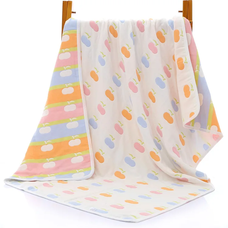 6-Layer Pure Cotton Gauze Infant Children's Quilt Towel Blanket Baby Children's Quilt Blanket Large Bath Towel Gaoyang Manufactu