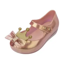 Melissa/Детские для маленьких девочек туфли с короной мягкого ПВХ для девочек обувь детские сандалии прозрачная обувь с открытым носком для девочек Нескользящие Детские сандалии для малышей