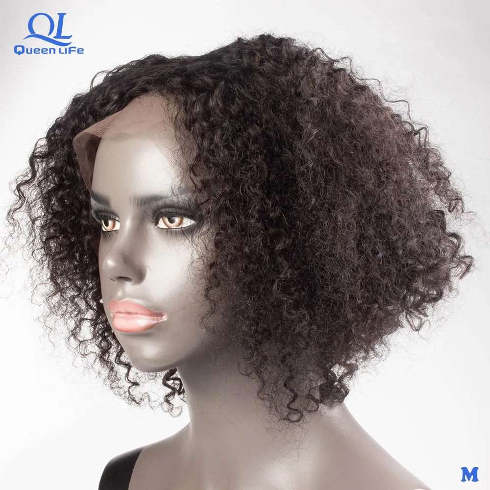 

Queenlfe Lace Front Human Hair Wig 13x4 lace 150% Density Brazilian Remy Hair Short curly Bob Wigs With for black woman