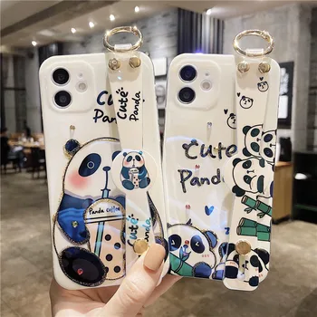 cute glossy panda phone case