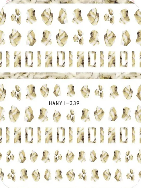 Новейший HANYI-337 338 341 звездный свет французский дизайн 3d ногтей маникюр задний клей наклейка декорации ногтей искусство - Цвет: 339