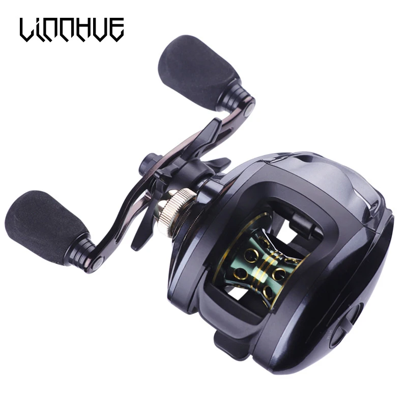 LINNHUE WB1000 baitcasing Рыболовная катушка мелководье 6 3: 1 высокая скорость 12 + 1BB правая