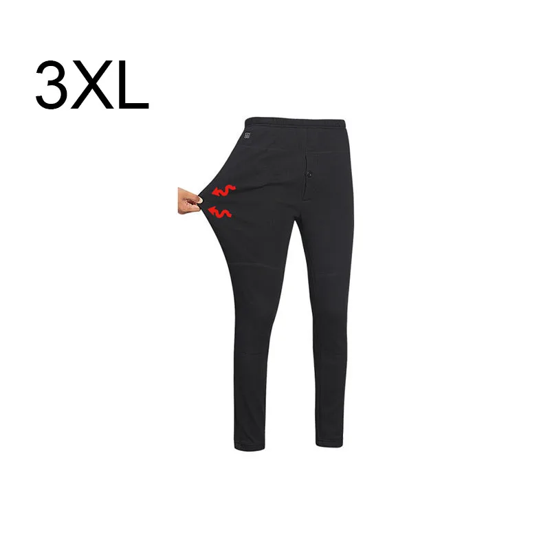 Зимние вельветовые Теплые штаны с подогревом и зарядкой от USB, брюки с электрическим подогревом, уличные спортивные лыжные походные плотные теплые флисовые штаны - Цвет: Men XXXL