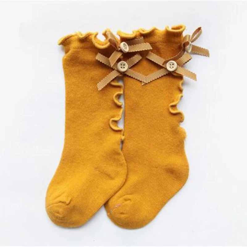 Baby Girl Bow Cute Sock Baby Socks Knee High Toddler Cotton Knee Tube Baby Girls Lace Children Socks Girl Gifts