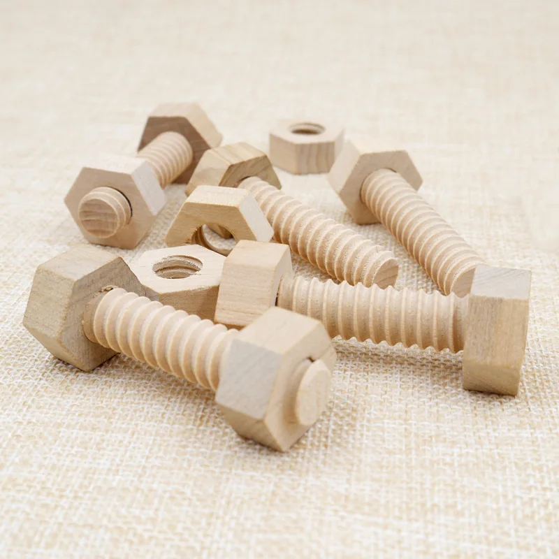 Wooden Screw Nut Assembling Educational Toy Early Education Wood Montessori Hands-On Shape MatchingTeaching Aids For Children 3 Wooden Screw Nut Assembling Educational Toy Early Education Wood Montessori Hands-On Shape MatchingTeaching Aids For Children 3